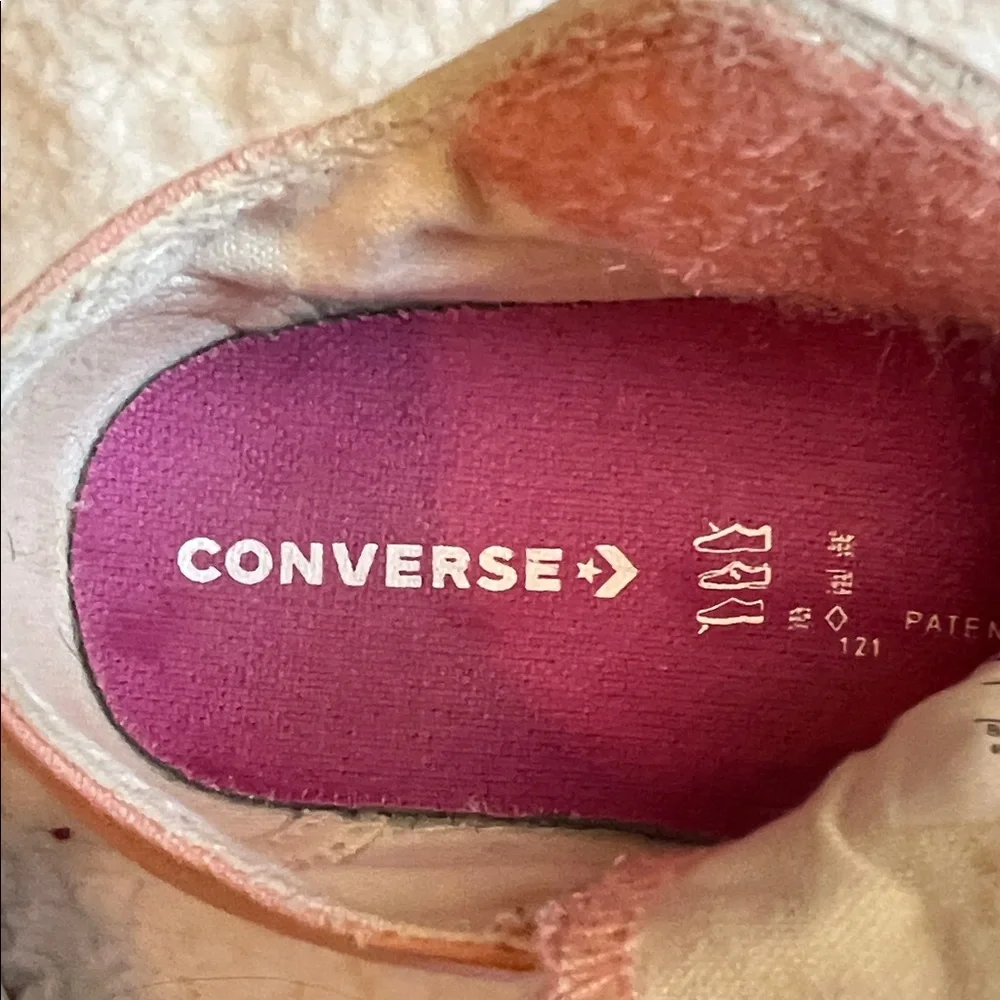 Converse Kids Slip-On Canvas Sneakers - Peach Pink Size 5 toddler